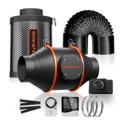 Spider Farmer Ventilator- und Filterset 4“ mit programmierbarer Steuerung